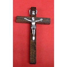 Crucifix-4" dark brown